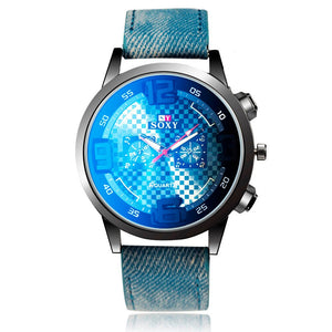 New Fashion Leather Men Watch Casual Sports